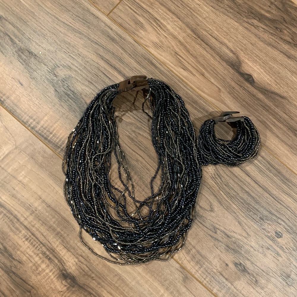 Multi strand necklace and bracelet